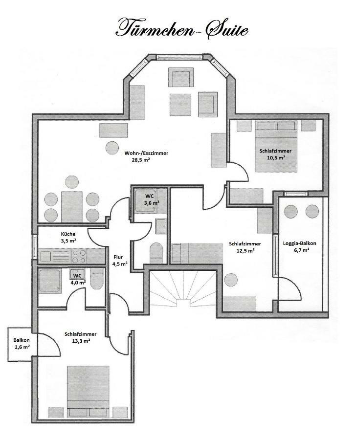 Rosenschloesschen Apartment Landkern Bagian luar foto